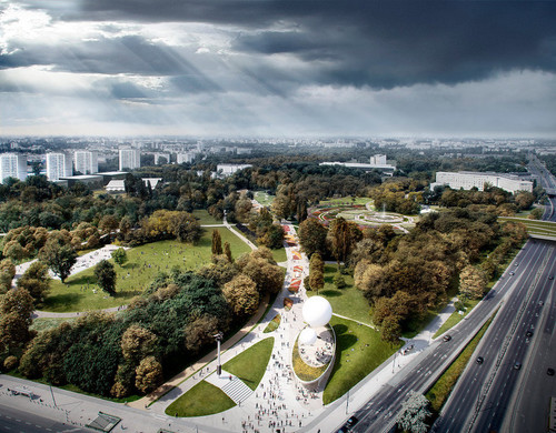 Rewitalizacja Parku Pole Mokotowskie w Warszawie - I nagroda w konkursie architektoniczno-urbanistycznym, autor: WXCA