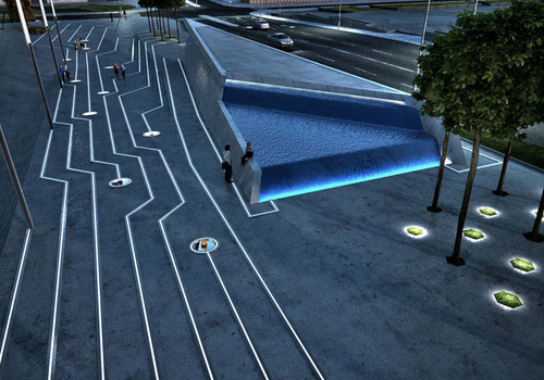 I miejsce w konkursie na opracowanie idei projektu Alei Zdobywców Kosmosu w Olsztynie.  Przbieg Alei inspirowany jest obwodami drukowanymi układów scalonych. Autorami projektu jest pracownia Essentium Jarosław Banaś, Kamila Renusz z Gdańska