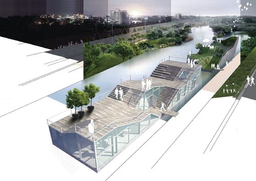 „Pływająca Wyspa” Mateusza Mastalskiego, Ole Robin Storjohana i Karoliny Rączki - zwycięzca konkursu BARGEWORK – BIURO NA WODZIE