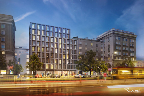 Projekt dobył I nagrodę w konkursie na opracowanie koncepcji architektoniczno-urbanistycznej budynku mieszkalnego, wielorodzinnego z funkcją usługową w parterze budynku, przy Al. Jana Pawła II 34 w Warszawie. Autorem jest pracownia architektoniczna STOPROCENT Architekci.