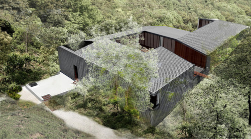 Li Xiaodong Atelier, Screen of Bricks, Dichen Valley, China