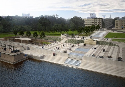 Bulwary Wiślane - wizualizacja Placu Świętokrzyskiego (źródło: archiwum RS AK)