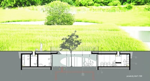 Projekt otrzymał wyróżnienie równorzędne w konkursie na Dom Ekologiczny. Projekt autorstwa Tomasza Głowackiego, Katarzyny Rybczyńskiej, Mateusza Skalskiego, Aleksandry Koniecznej, Krzysztofa Kukułki, Małgorzaty Walczak i Jakuba Podgórskiego.