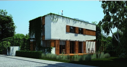 Dom ekologiczny nagrodzone przez Narodowy Fundusz Ochrony Środowiska. Projekt Piotra Trębacza, Miłuna Trzaskowskiego, Beaty Trębacz, Ludomira Dudy i współpracowników