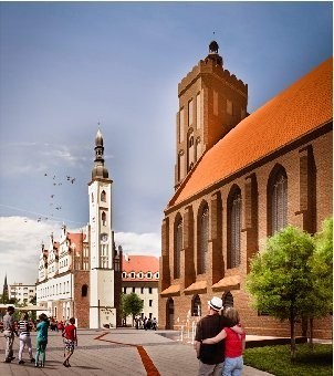 Fara Gubińska - II nagroda w konkursie architektoniczno-urbanistycznym, autor: DOMINO grupa architektoniczna Wojciech Dunaj ze Szczecina