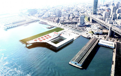 Zwycięski projekt na koncepcję budynku głównej straży pożarnej w San Francisco, autorzy: Kacper Radziszewski i Jakub Grabowski (Politechnika Gdańska)