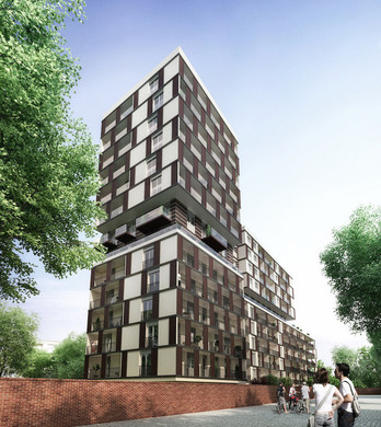 Krakowskie Tarasy - dom wielorodzinny we Wrocławiu, autor projektu: pracownia AP Szczepaniak