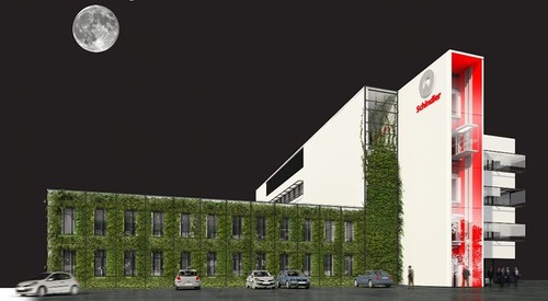 II nagroda w konkursie na opracowanie koncepcji architektoniczno-budowlanej nowego budynku biurowego firmy Schindler oraz modernizację obecnego biura firmy znajdującego się w Warszawie. Autor projektu: pracownia Hermanowicz, Reski Architekci s.j.