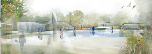 Wyróżnienie w konkursie na ogród XXI wieku, autorzy: Rar-2 laboratorium Architektury, Jan Kubec z Rudy Śląskiej oraz ABIES ARCHITEKTURA KRAJOBRAZU, Barbara Kraus-Galińska z Warszawy.