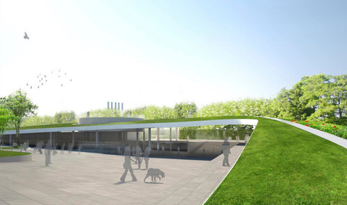 Wyróżnienie równorzędne w konkursie na Ogród XXI wieku, autor: KKM Kozień Architekci z Krakowa i COQIU MALACHOWSKA COQUI Stadtebau Landschaftsarchitektur z Berlina