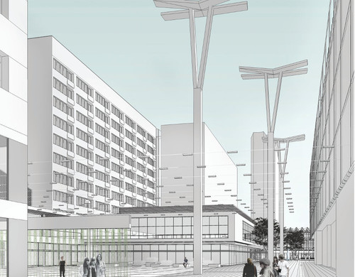 Projekt zwycięski na projekt otoczenia pawilonu architektonicznego ZODIAK; autorzy: Gowin & Siuta Spółka Jawna