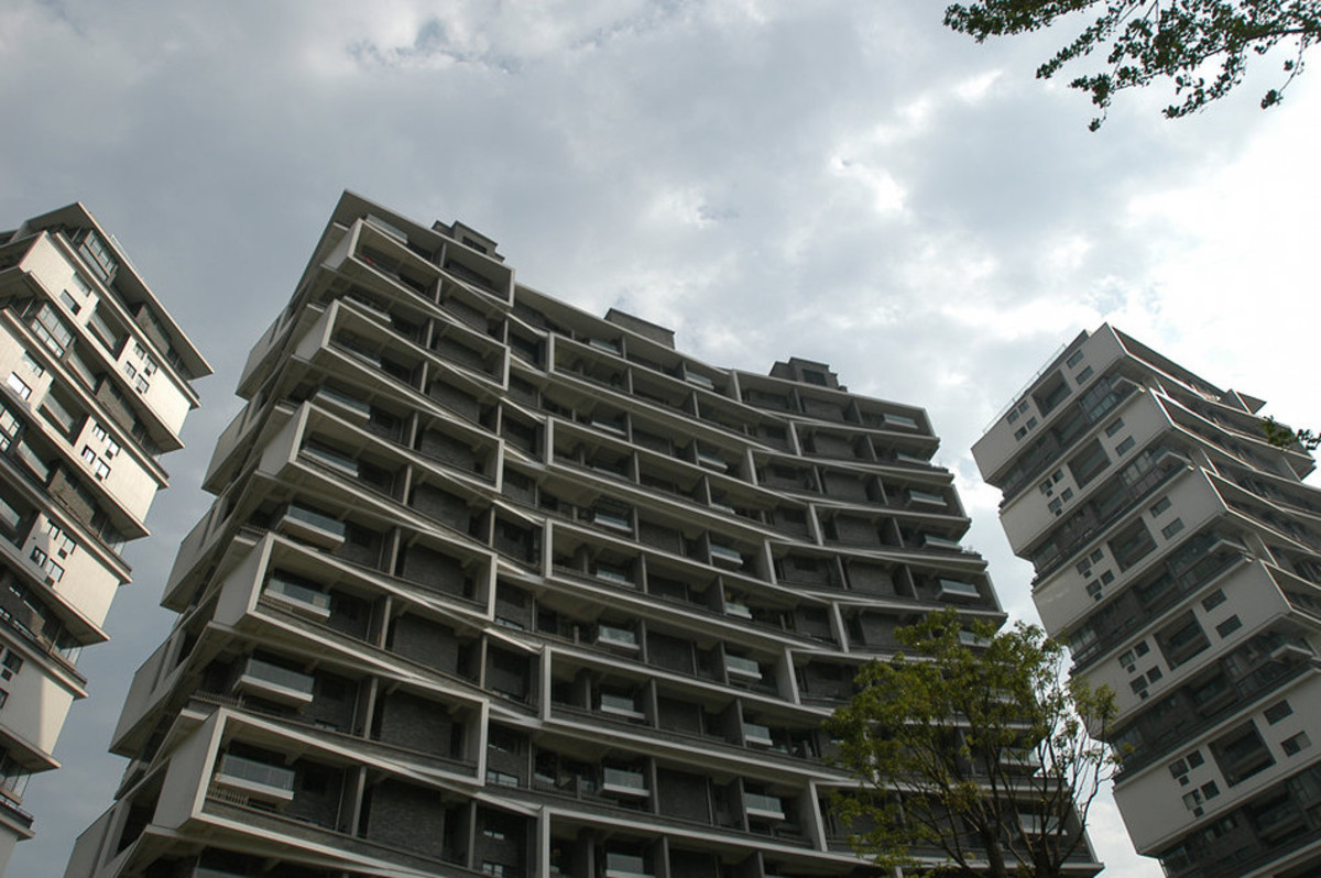 Apartamenty - poziome dziedzince w Hangzhou w Chinach, fot.: Lu Wenyu, projekt laureata Nagrody Pritzkera 2012 - Wang Shu
