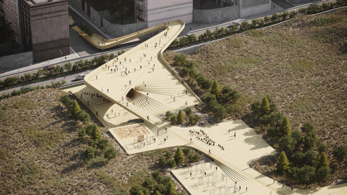Projekt Przyszłości Roku 2022: Ścieżka marzeń / Połączenie parku rekreacji sportowej z ulicą kulturalną w Iranie, zaprojektowany przez CAATStudio.