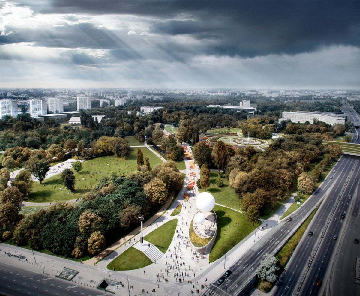 Rewitalizacja Parku Pole Mokotowskie w Warszawie - I nagroda w konkursie architektoniczno-urbanistycznym, autor: WXCA