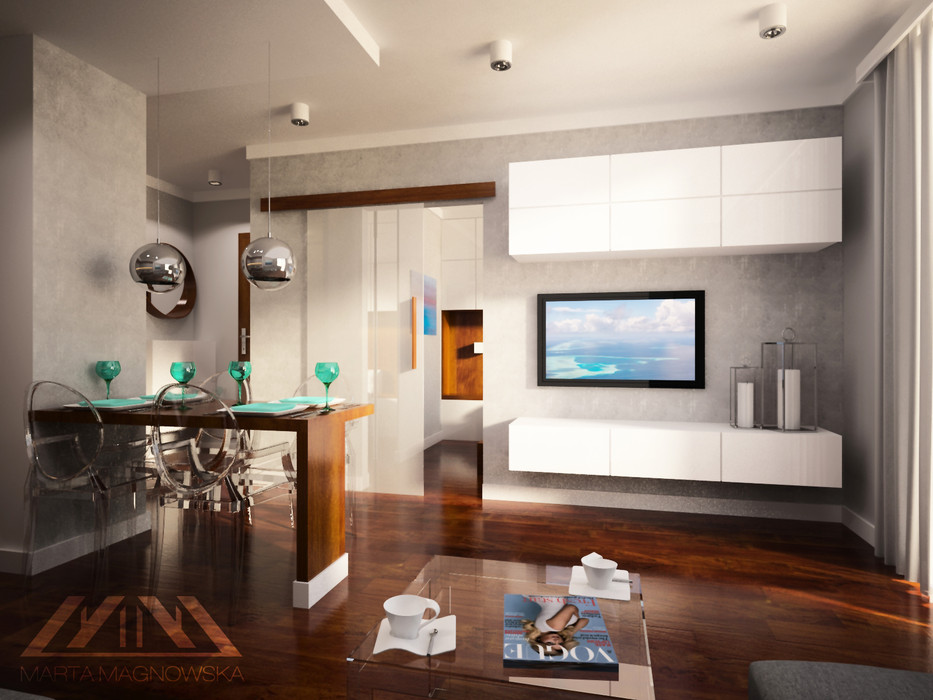 Pokój dzienny z aneksem kuchennym