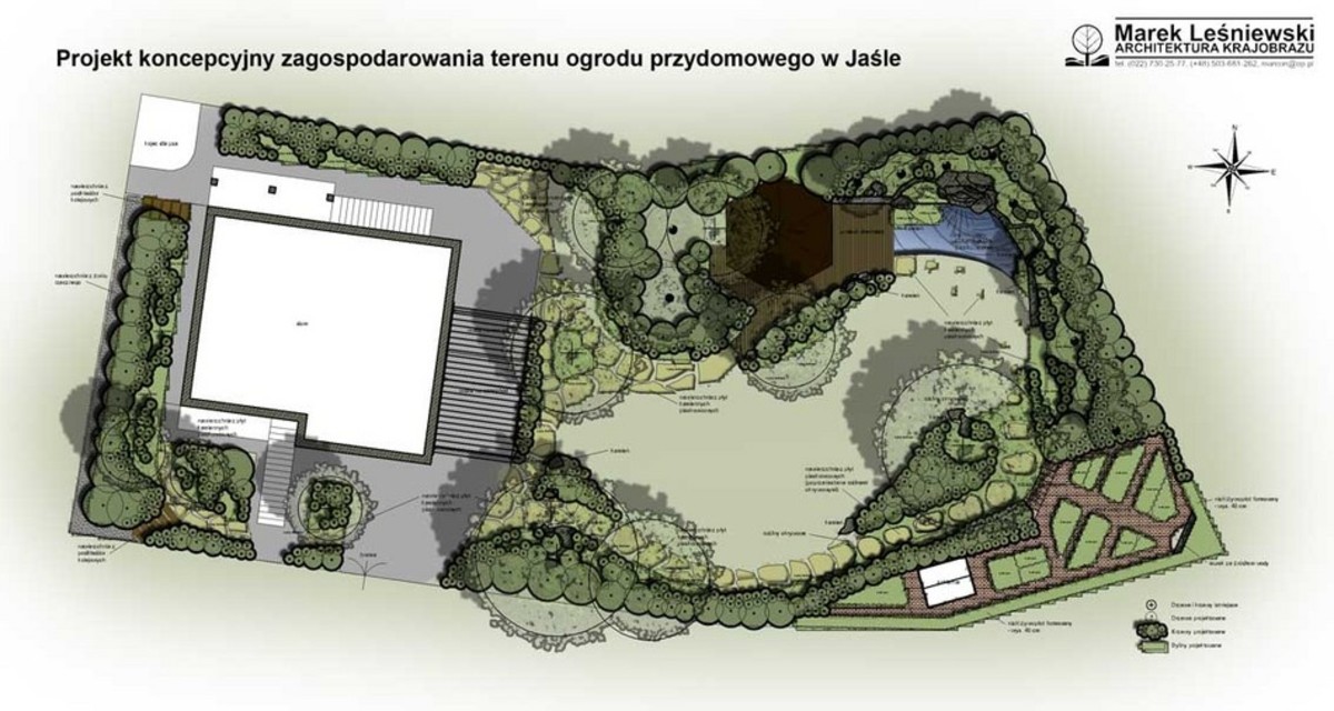 Projekt zagospodarowania terenu ogrodu przydomowego w Jaśle