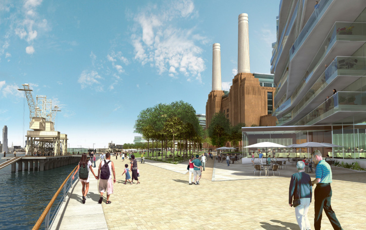 Plan rewitalizacji terenów starej elektrowni w Battersea w Londynie 