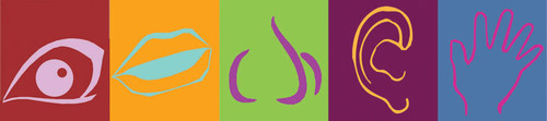 Logo parku - symbole zmysłów
