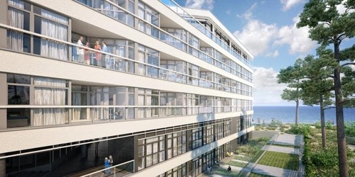 Apartamentowiec Dune w Mielnie nad samym morzem. Projekt architektoniczny: Mellon Architekci.