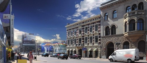 Dworzec tramwajowy Piotrkowska Centrum - pierwsze miejsce w konkursie; autor projektu: arch. Jan Gałecki