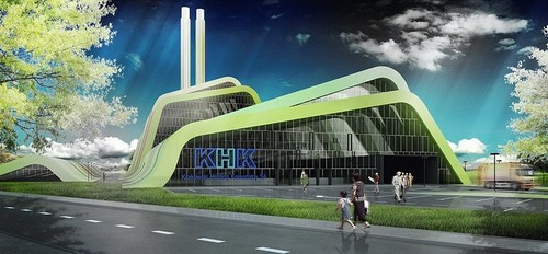 Ekologiczna Spalarnia Śmieci w Krakowie - I miejsce w konkursie na opracowanie koncepcji urbanistyczno-architektonicznej, autor: arch. Bogusław Wowrzeczka (Manufaktura nr 1), arch. Michał Teller (Teller architekci) oraz arch. Filip Łapiński.