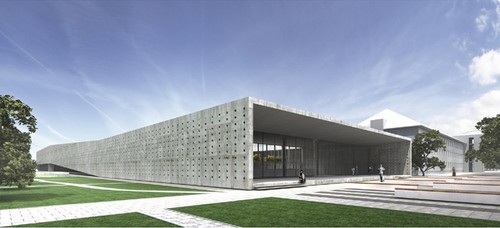 III nagroda ex aequo w konkursie na Innowacyjne Centrum Zintegrowanych Usług, Przestrzeni Informacyjnych i Bibliotecznych Politechniki Opolskiej. Autor: HS99