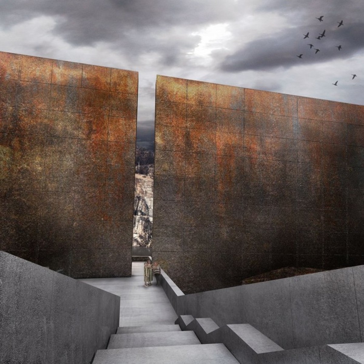 Gross-Rosen w Rogoźnicy - schody. Projekt: Nizio Design International