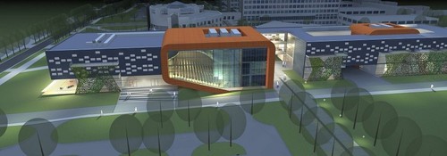 II nagroda w konkursie na koncepcję urbanistyczno - architektoniczną rozbudowy Kampusu Politechniki Świętokrzyskiej w Kielcach, autor: Autorska Pracownia Architektoniczna - Jacek Bulat.