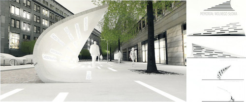Memoriał Wolnego Słowa - II nagroda, autor projektu: Hills-architekci: Andrzej Szydłowski