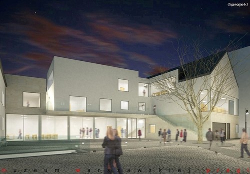 Muzeum Warszawskiej Pragi - wizualizacja podwórza, autor projektu: PAS Projekt Archi Studio, źródło: Muzeum Warszawskiej Pragi