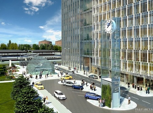 Dworzec Warszawa Zachodnia - plac dworcowy, źródło: PKP