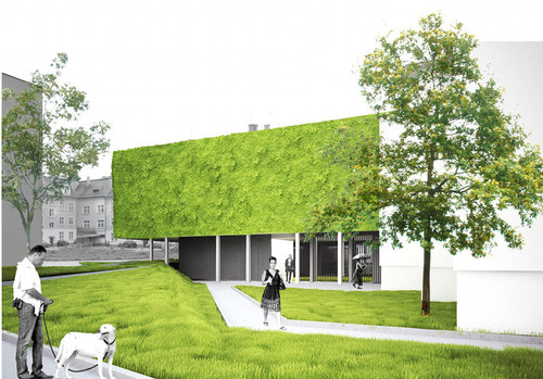 II nagroda w konkursie a opracowanie koncepcji architektonicznej projektu Opolskiego Centrum Wysokich Technologii na rzecz Zrównoważonego Rozwoju. Autor projektu: PAG Pracownia Architektury Głowacki.