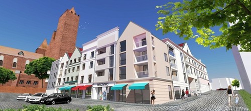 I miejsce w konkursie na opracowanie koncepcji architektonicznej zabudowy kwartału przyrynkowego Starego Miasta Kwidzyna Autorem projektu jest pracownia Archigraph.