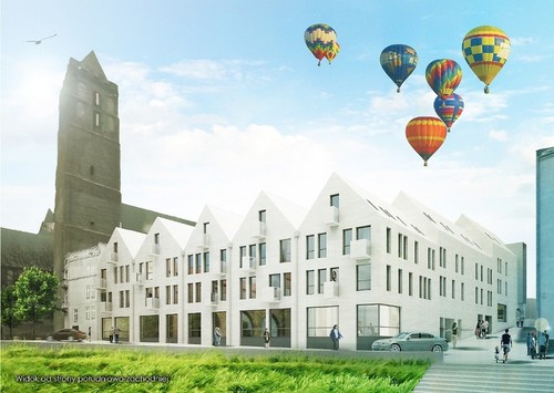 II miejsce w konkursie na opracowanie koncepcji architektonicznej zabudowy  kwartału przyrynkowego Starego Miasta Kwidzyna wraz z koncepcją zagospodarowania terenu. Autorem projektu jest pracownia PERSPEKTYWA Projektowanie Architektoniczno - Urbanistyczne.