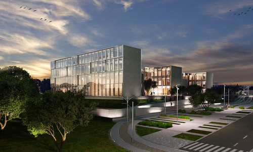 I miejsce w konkursie na opracowanie koncepcji architektonicznej kompleksu budynków dydaktycznych Uniwersytetu Warmińsko – Mazurskiego w Olsztynie. Autorem projektu jest pracownia DEDECO.