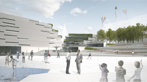 Projekt nagrodzony 1. nagrodą w międzynarodowym konkursie na „Opracowanie koncepcji urbanistyczno - architektonicznej zagospodarowania fragmentu terenu w obszarze Starego Miasta w Oświęcimiu". Autorzy projektu: ARCA Biuro Projektów Urbanistyki i Architektury oraz VISIO Architects and Consultants z Gliwic.