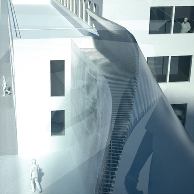 Caterpillar - projekt kładki dla pieszych, autor: Studio Anion - laureat nagrody Europe 40 Under 40 2011