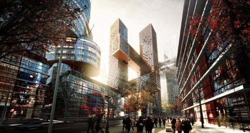 Cross Tower w Seulu według projektu Bjarke Ingels Group