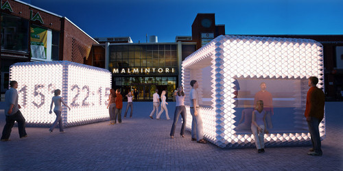 "Malmi waffles" - projekt zajął drugie miejsce w międzynarodowym konkursie „Bullhorn 2012”. Autor - Arklaba Sthml (Szwecja).