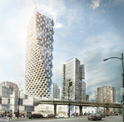 Beach and Howe St., autorzy projektu: Bjarke Ingels, Thomas Christoffersen