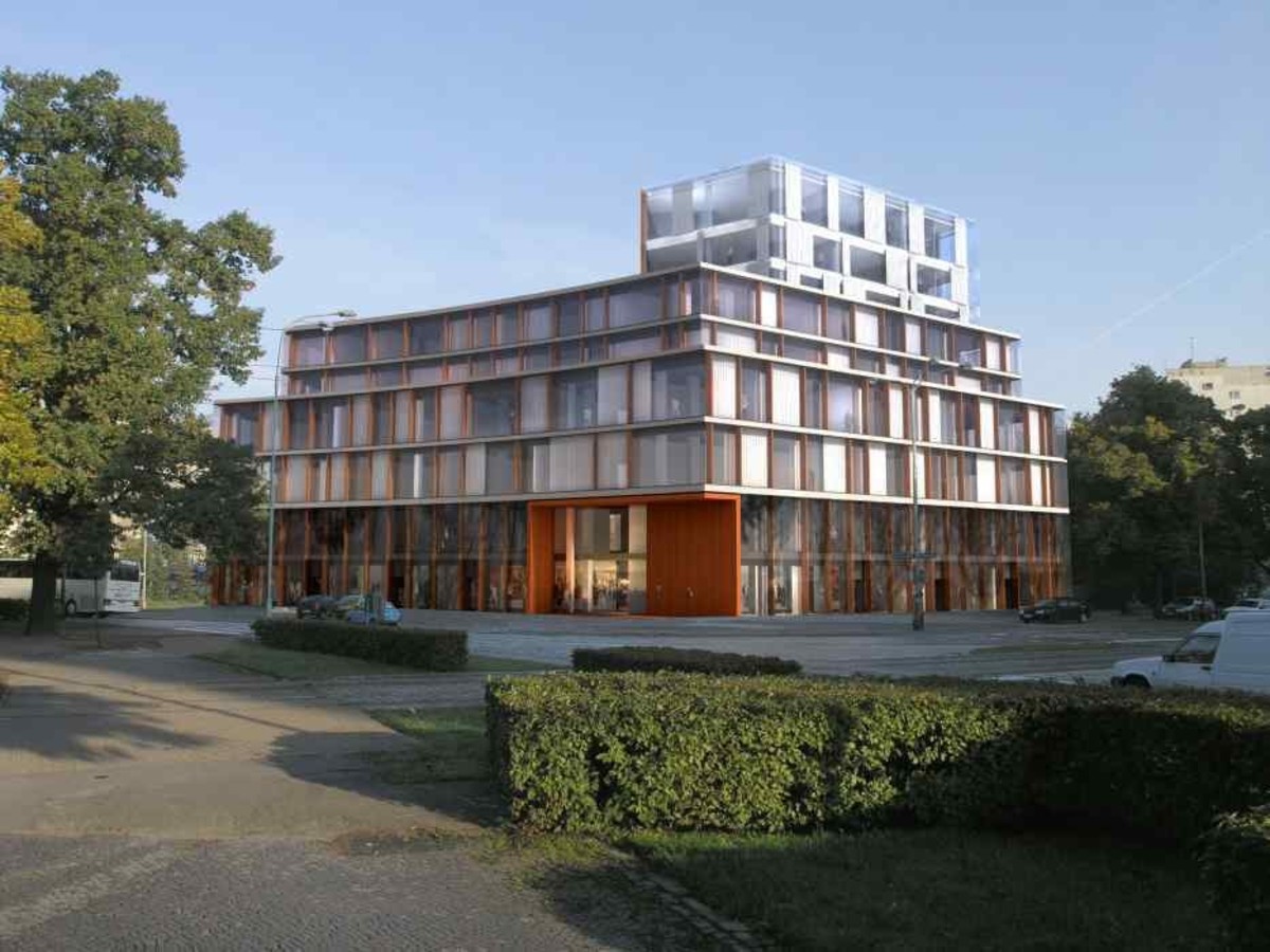 Thespian - nowoczesny budynek  apartamentowo–biurowo-usługowy we Wrocławiu.