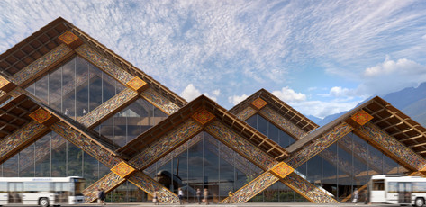 Międzynarodowe lotnisko Gelephu zdobyło tytuł Projekt Przyszłości roku 2025 | Autor projektu: BIG - Bjarke Ingels Group | © BIG