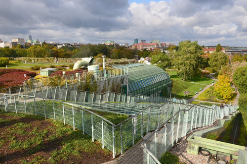 Ogród na dachu Biblioteki Uniwersyteckiej w Warszawie; fot.: BUW