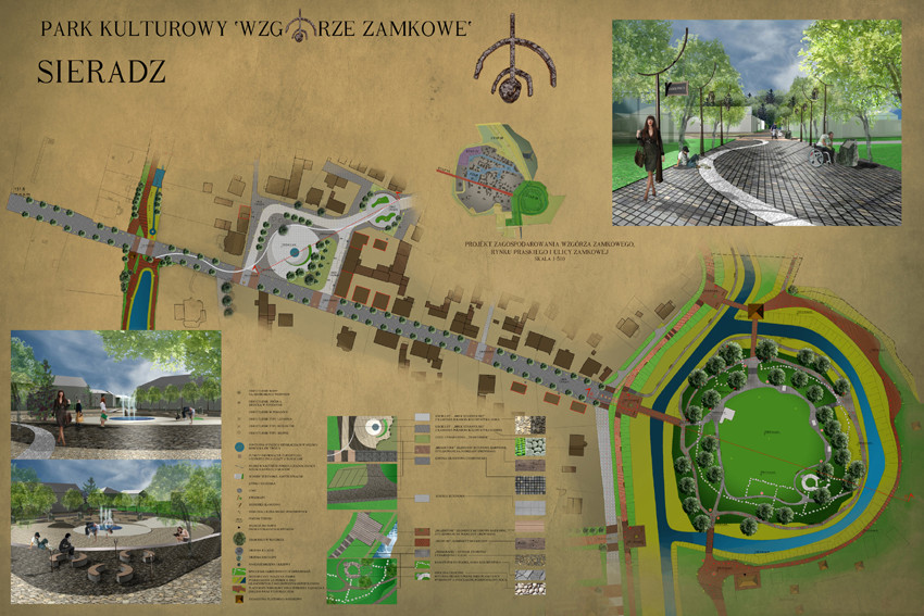 Park Kulturowy Wzgórze Zamkowe, I miejsce w konkursie architektoniczno-urbanistycznym, projekt: Biuro Architektoniczne LIMBA z Krakowa (plansza 2)