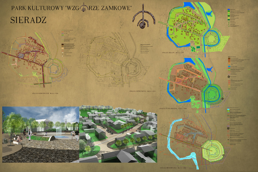 Park Kulturowy Wzgórze Zamkowe, I miejsce w konkursie architektoniczno-urbanistycznym, projekt: Biuro Architektoniczne LIMBA z Krakowa (plansza 4)