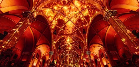 AURA – kościół Saint-Roch w Quebecu (otwarty w 2025 r.) | Zdjęcie: Moment Factory