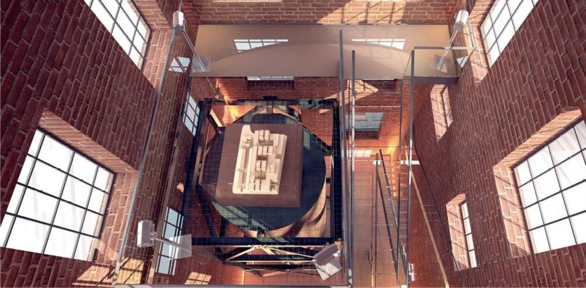 Otwarte Muzeum Dawnej Fabryki Norblina - punkt widokowy - hala tłoczni 520 ton, źródło ArtNorblin