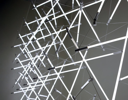 Tensegrity - strukturalne oświetlenie - laureat zlotej nagrody w konkursie A'Design Awards, autor: Michal Maciej Bartosik, fot.: Alex Earl Gray, 2013